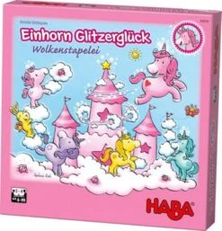 HABA 304539 Einhorn Glitzerglück - Wolkenstapelei