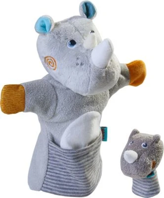 HABA 305755 Handpuppe Nashorn Mit Baby 1 HABA 305755 Handpuppe Nashorn Mit Baby
