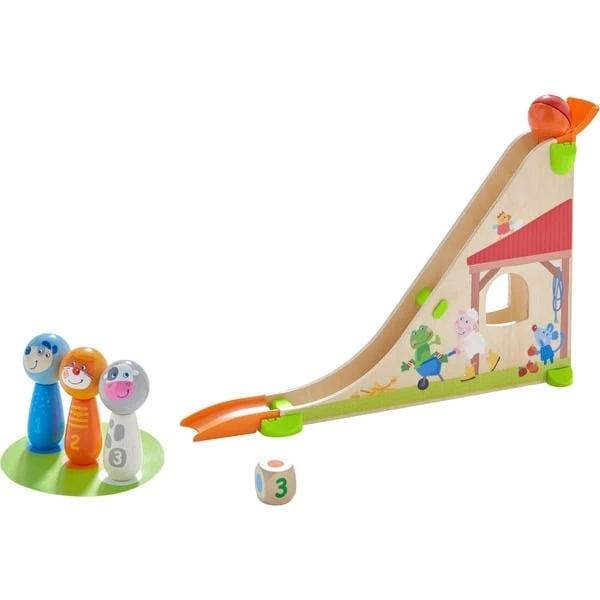 HABA Kullerbü Kugelbahn Kegelfarm 1 HABA Kullerbü Kugelbahn Kegelfarm